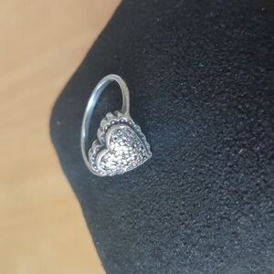 Sterling Marcasite Heart Ring